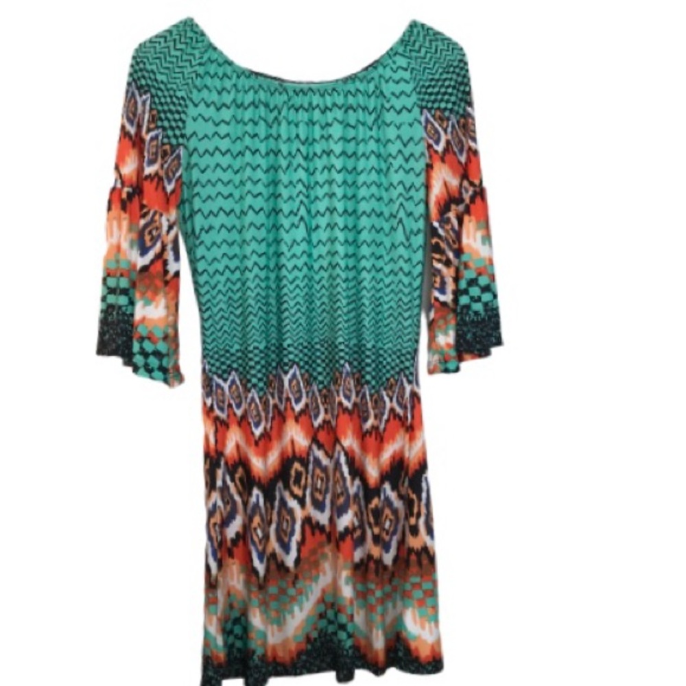 Wrinkle-Free Soft & Silky Multi-Color Mini Dress